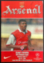 1999 Oct 27 Arsenal V Fiorentina Football Programme