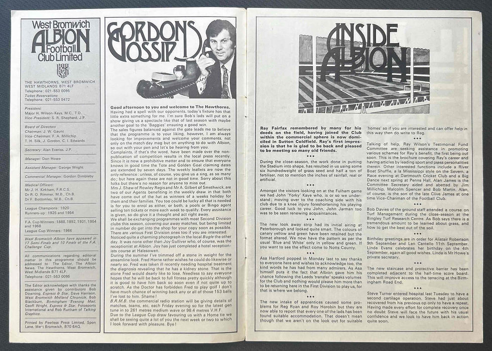 Thumbnail: 1974 Aug 31 West Brom V Sunderland