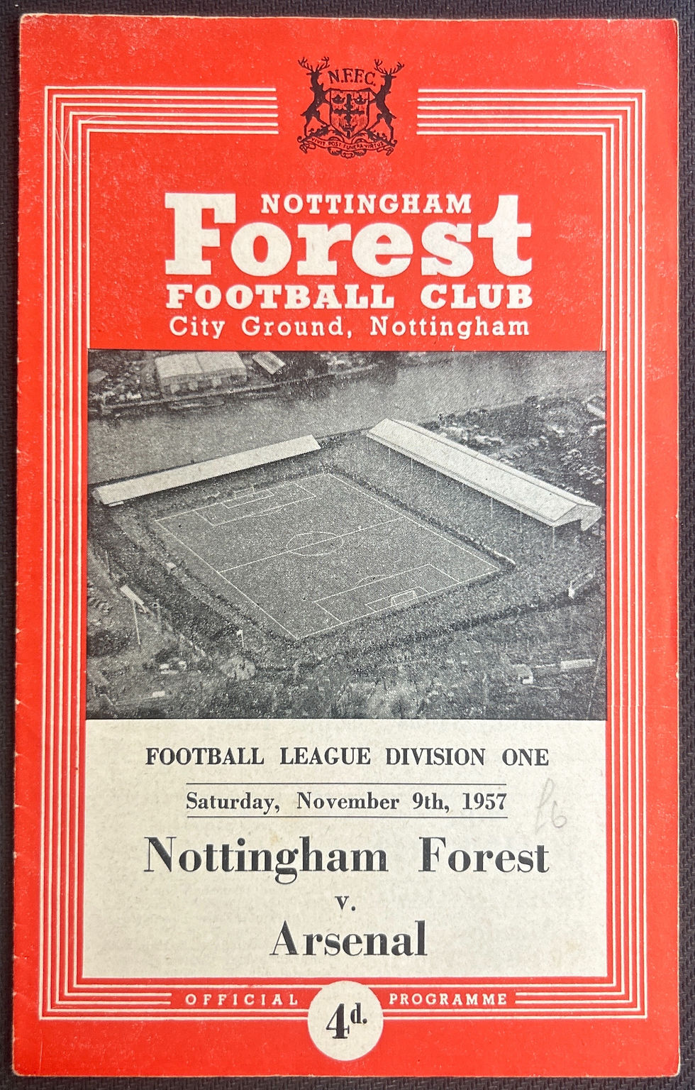 1957 Nov 9 Nottingham Forest V Arsenal