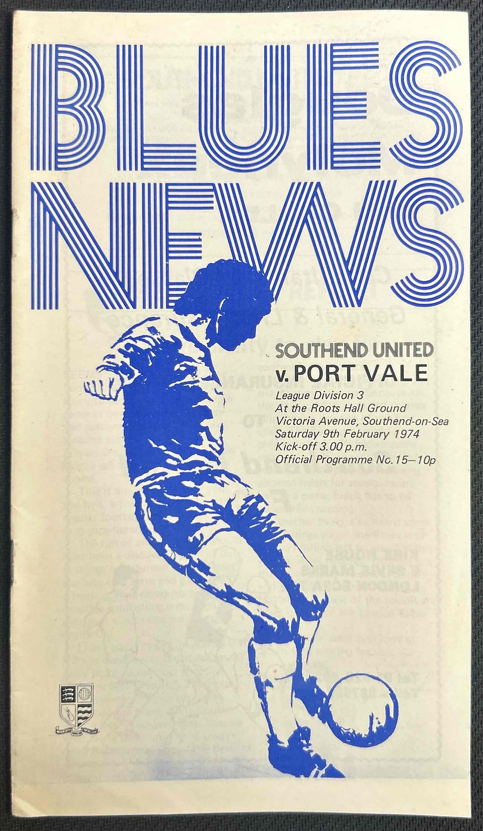 1974 Feb 9 Southend V Port Vale