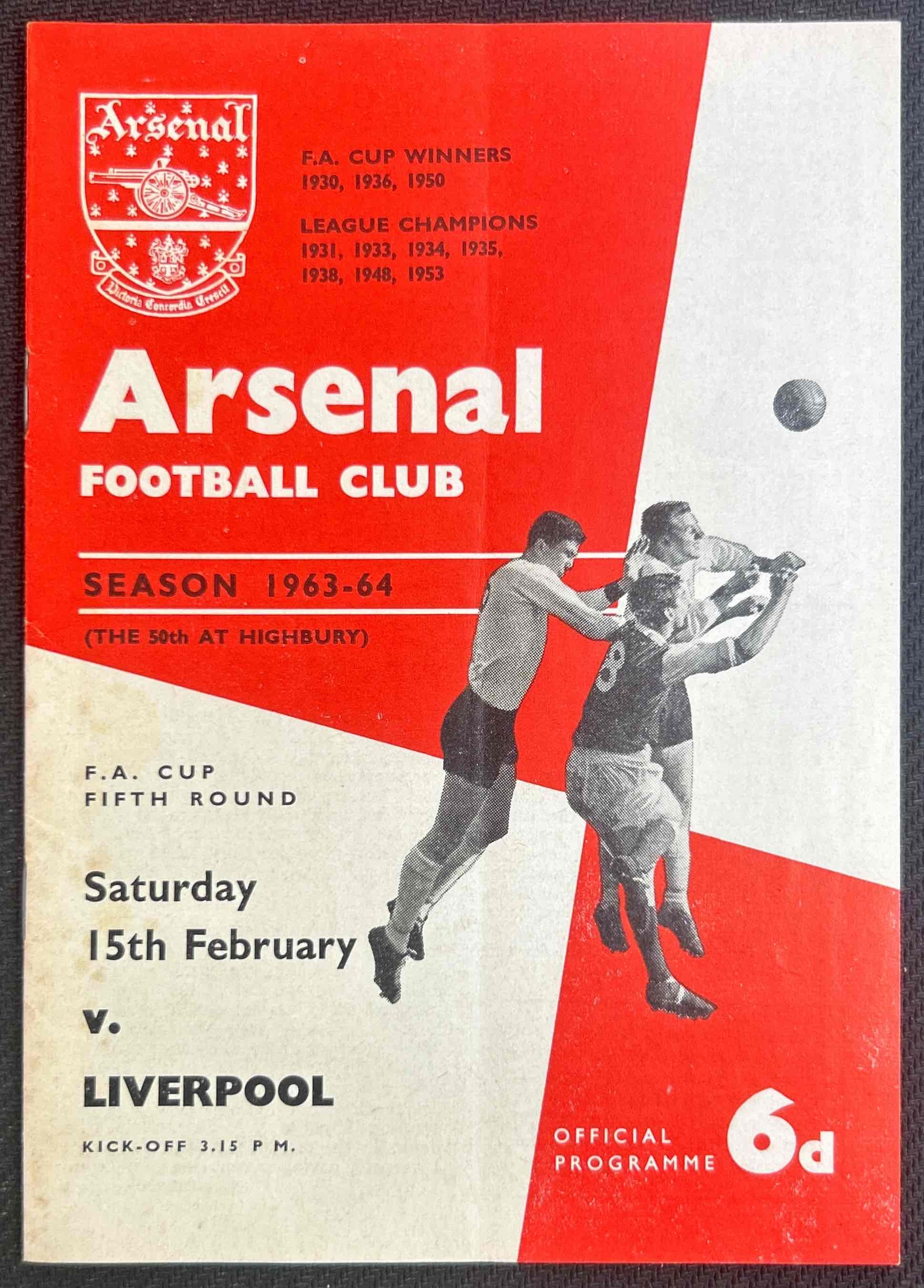 1964 Feb 15 Arsenal V Liverpool