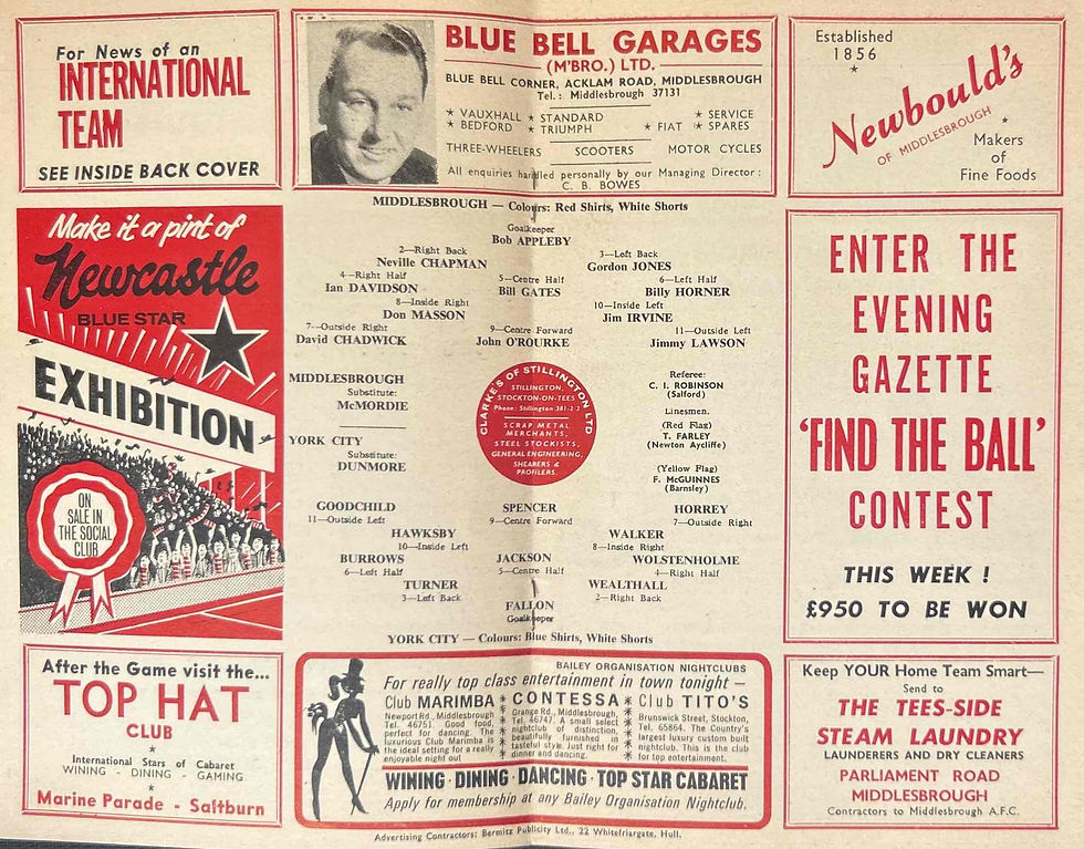 Thumbnail: Middlesbrough Football Programme