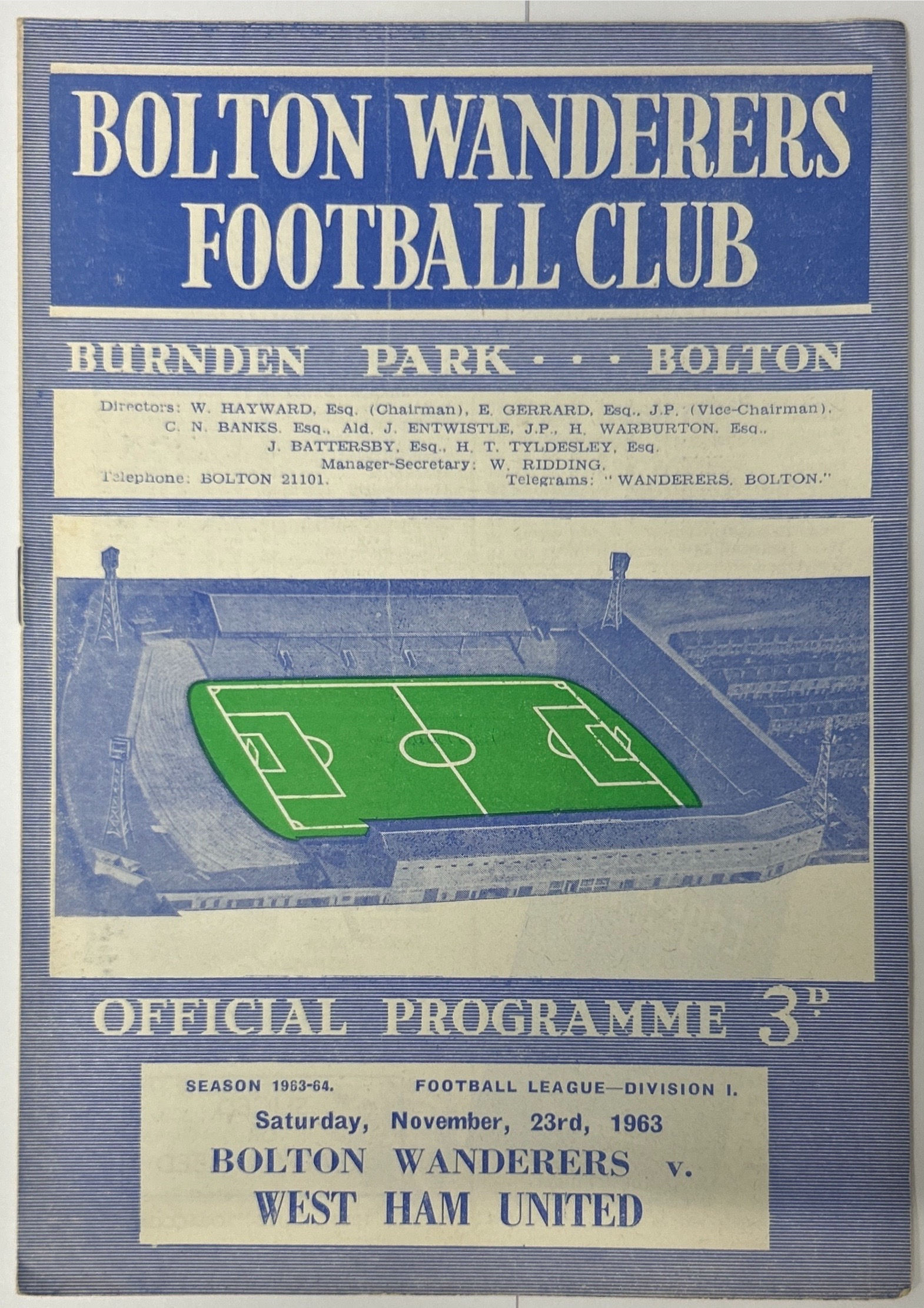 Bolton Football Programmes