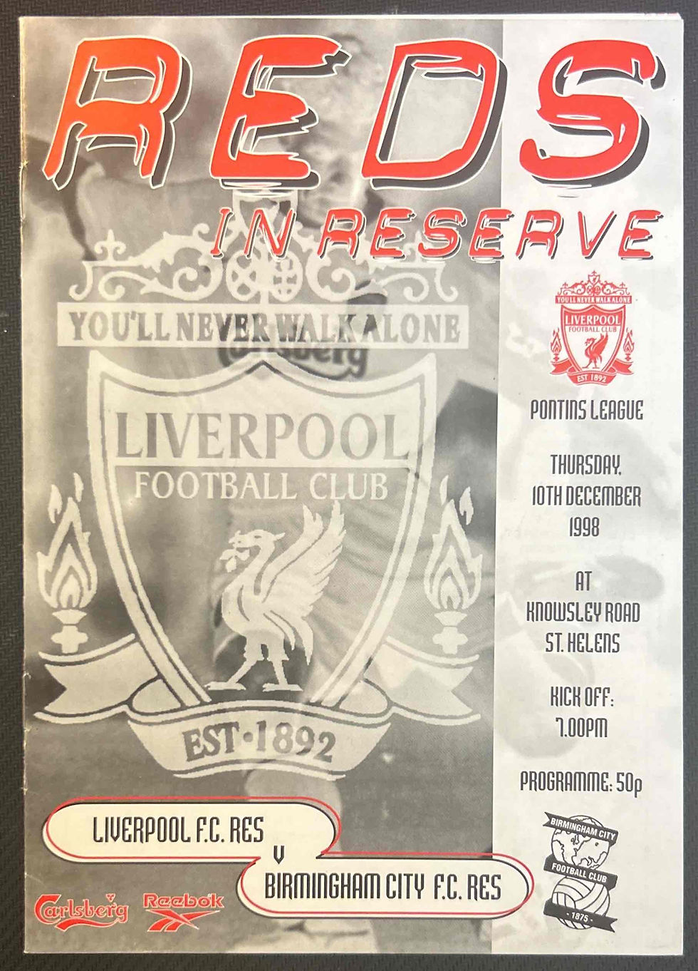 Liverpool Football Programme
