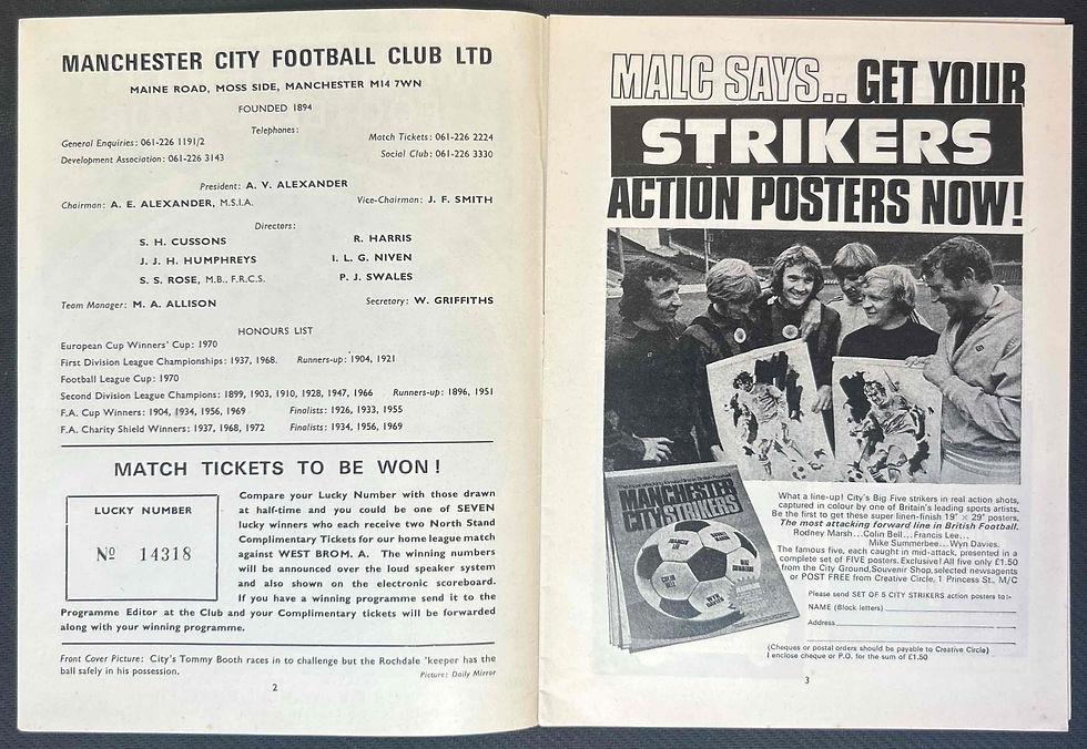 Thumbnail: 1972 Sep 13 Man City V Valencia