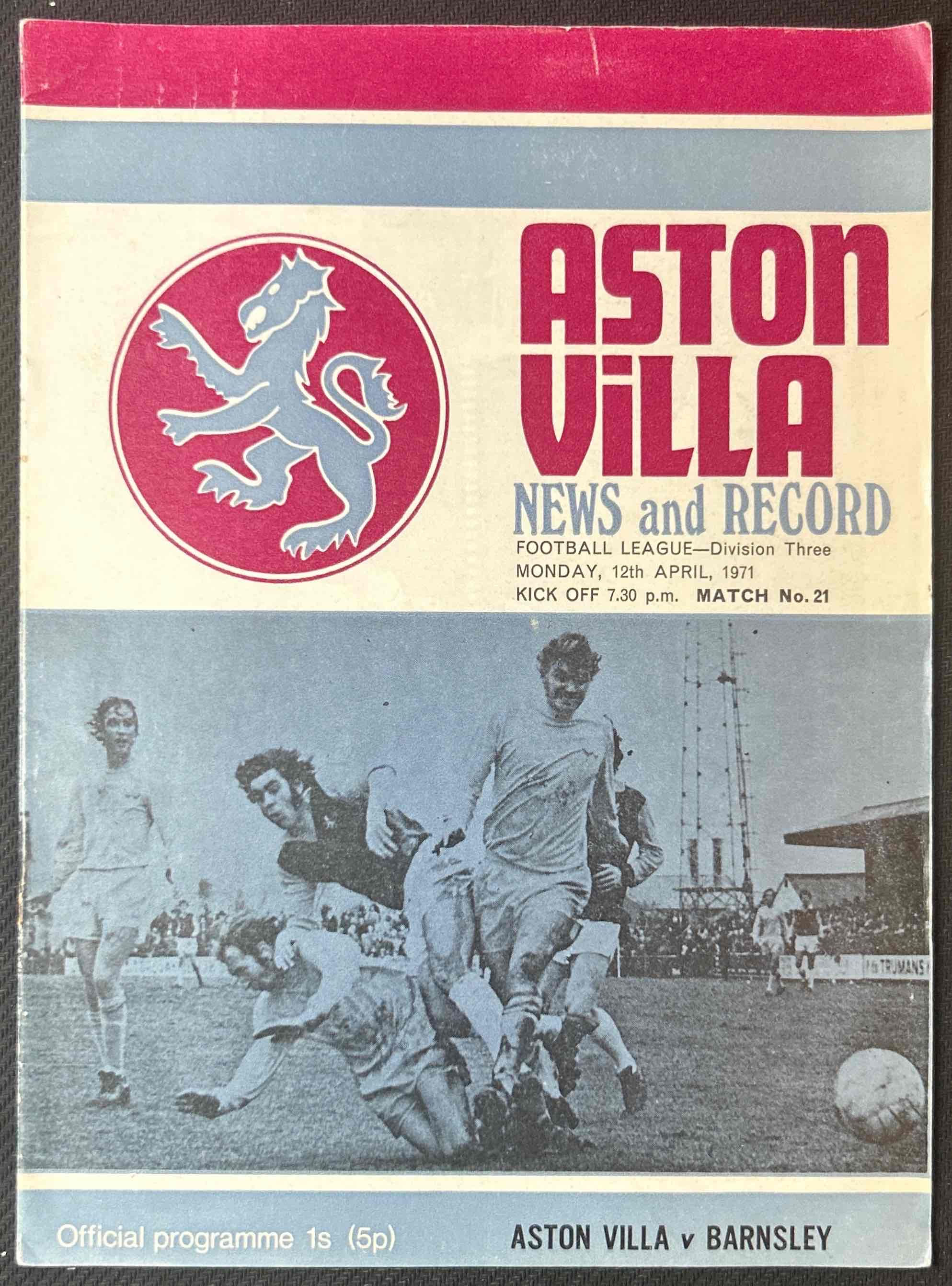 1971 Apr 12 Aston Villa V Barnsley