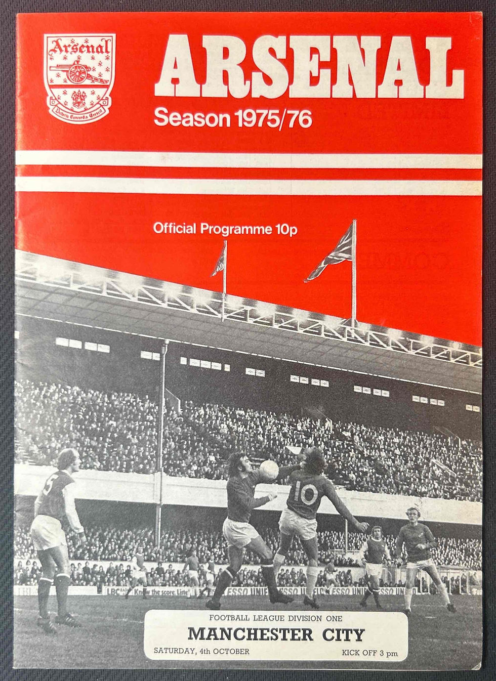 1975 Oct 4 Arsenal V Man City