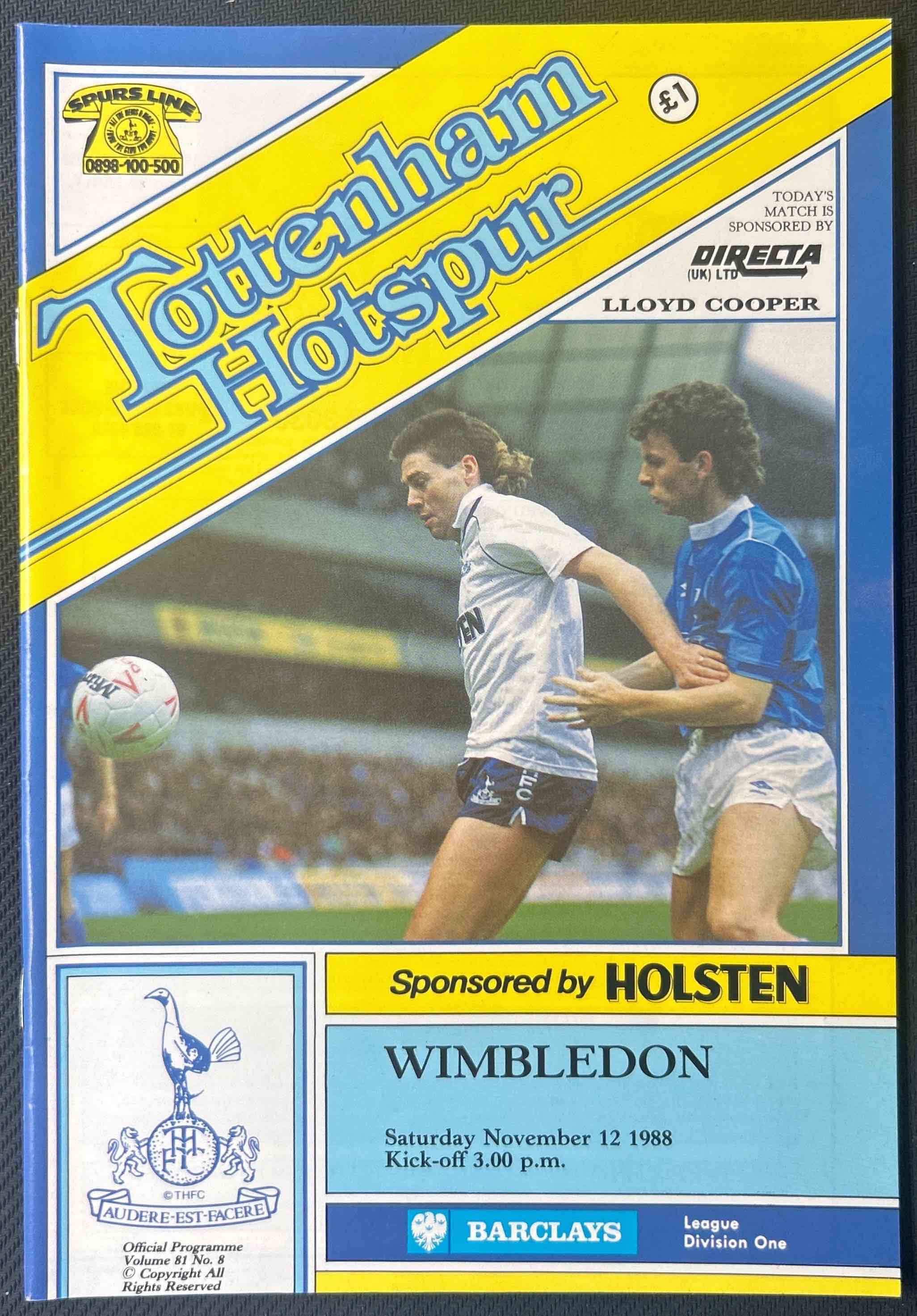 Tottenham V Wimbledon