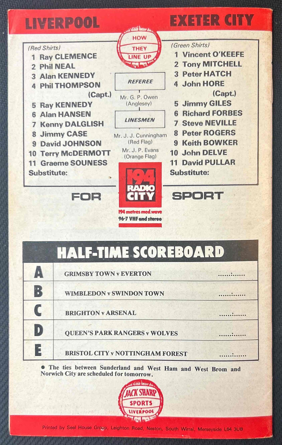Thumbnail: Liverpool Football Programme