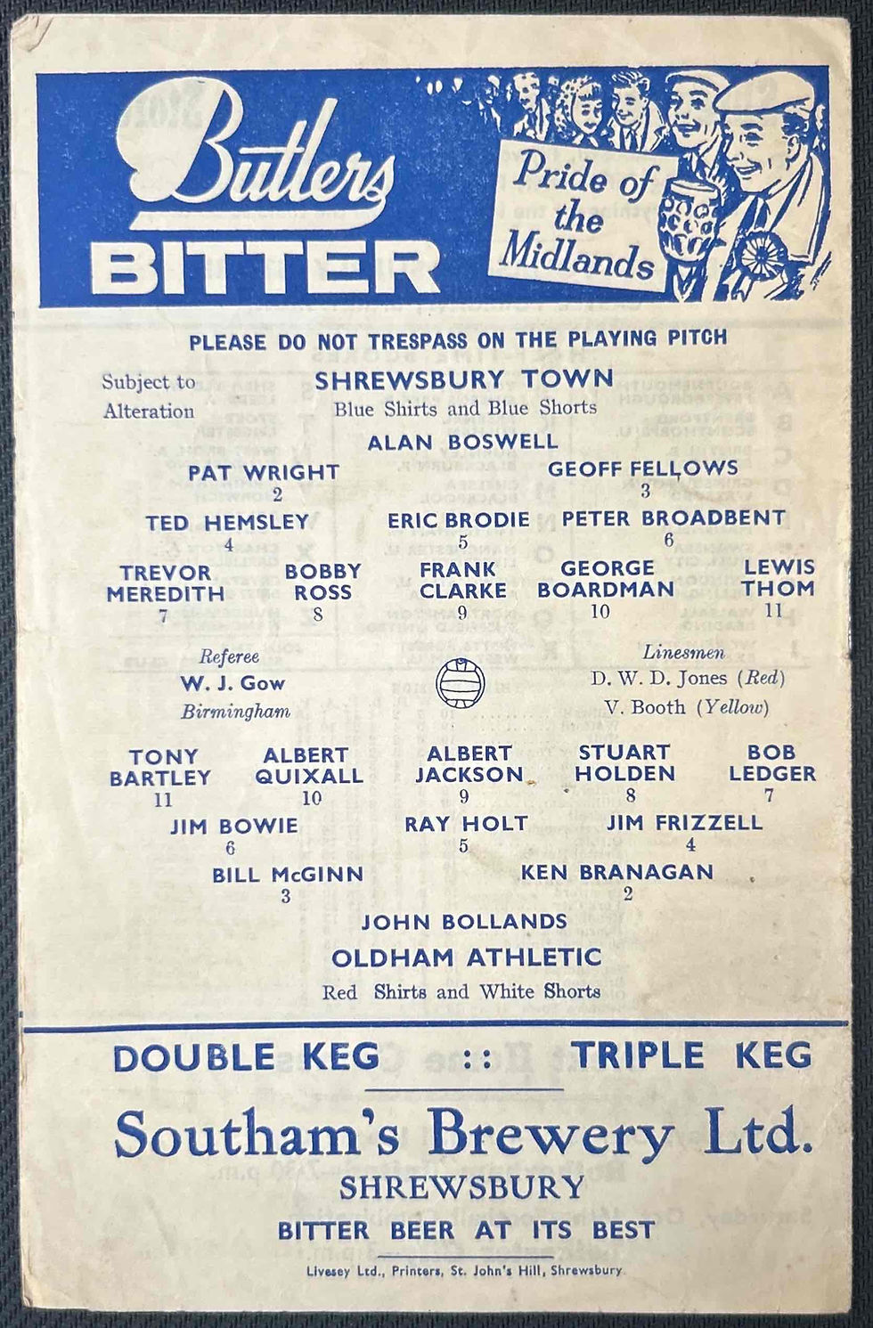 Thumbnail: Shrewsbury Football Programmes