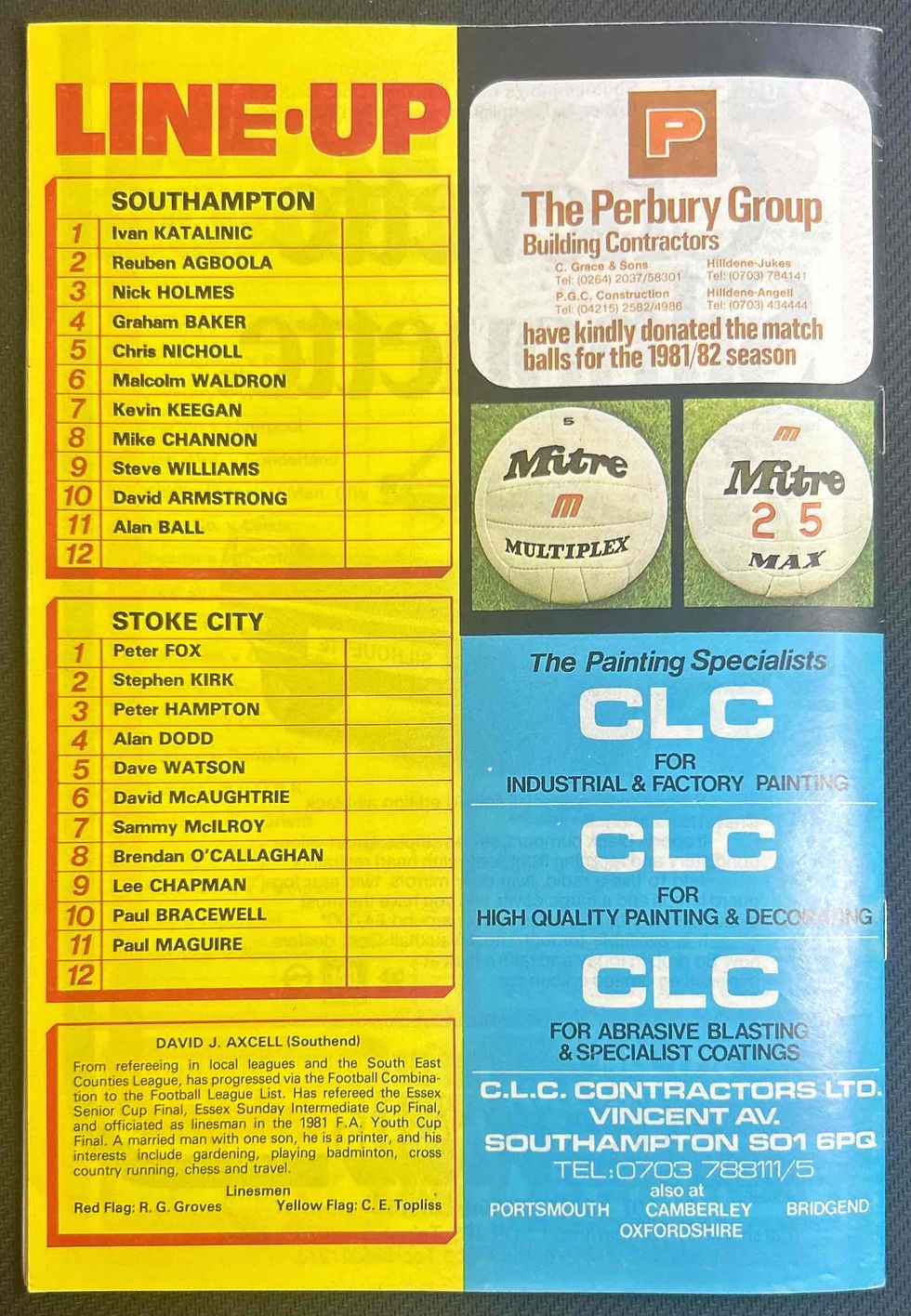 Thumbnail: 1982 Mar 27 Southampton V Stoke