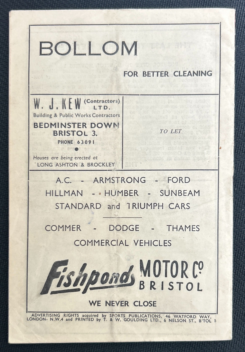 Thumbnail: Bristol City Football Programmes