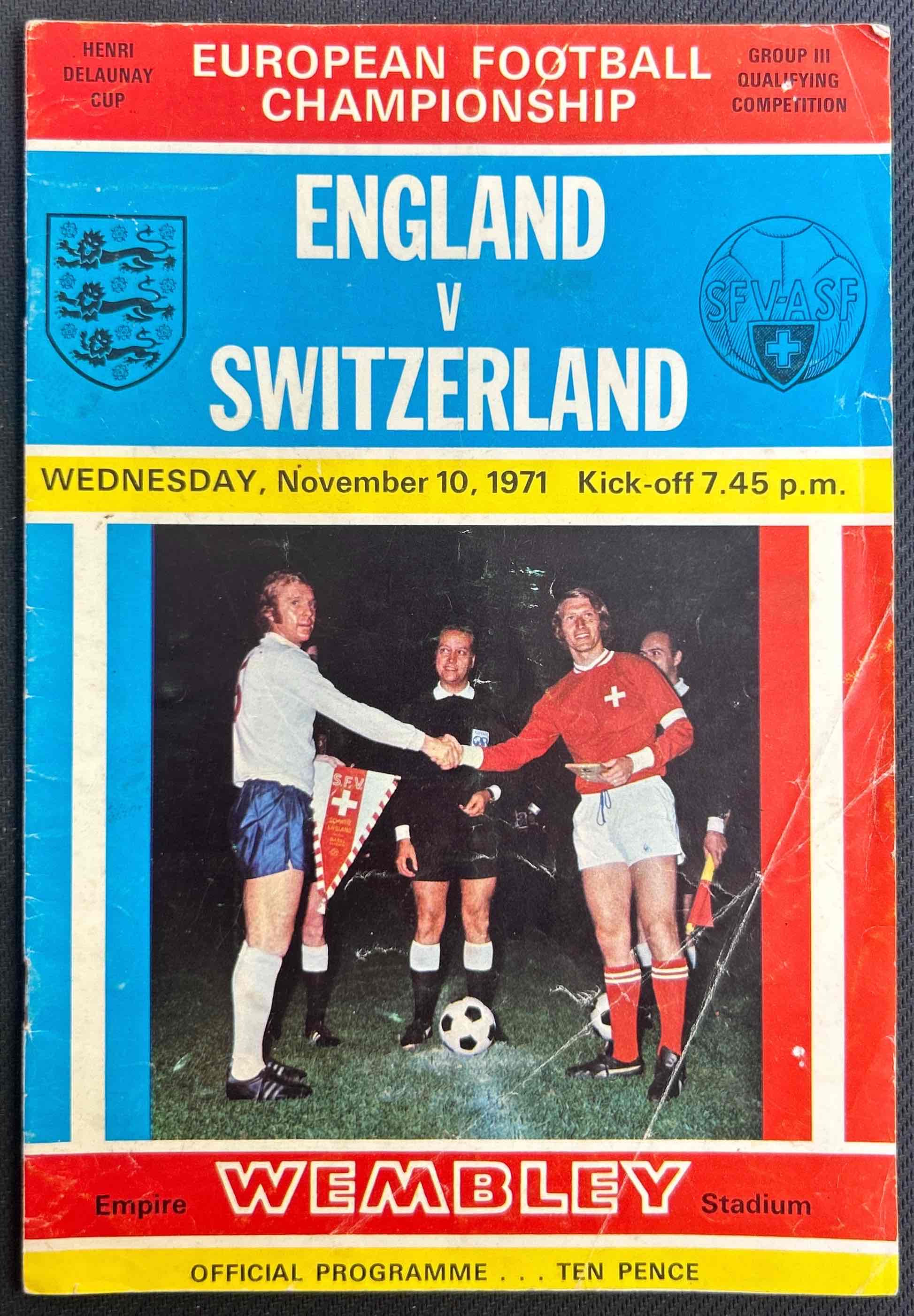 England V Switzerland