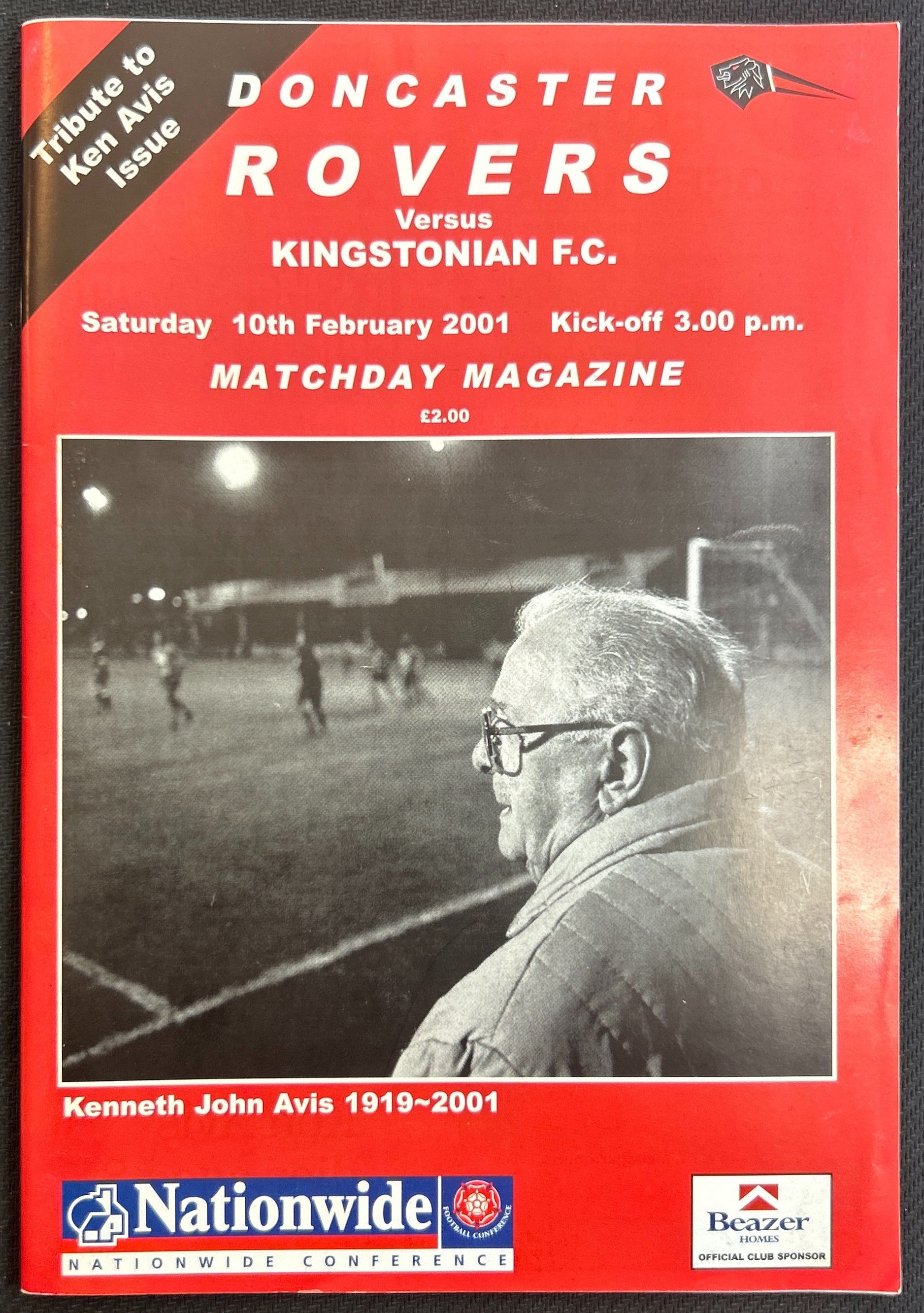 2001 Feb 10 Doncaster V Kingstonian