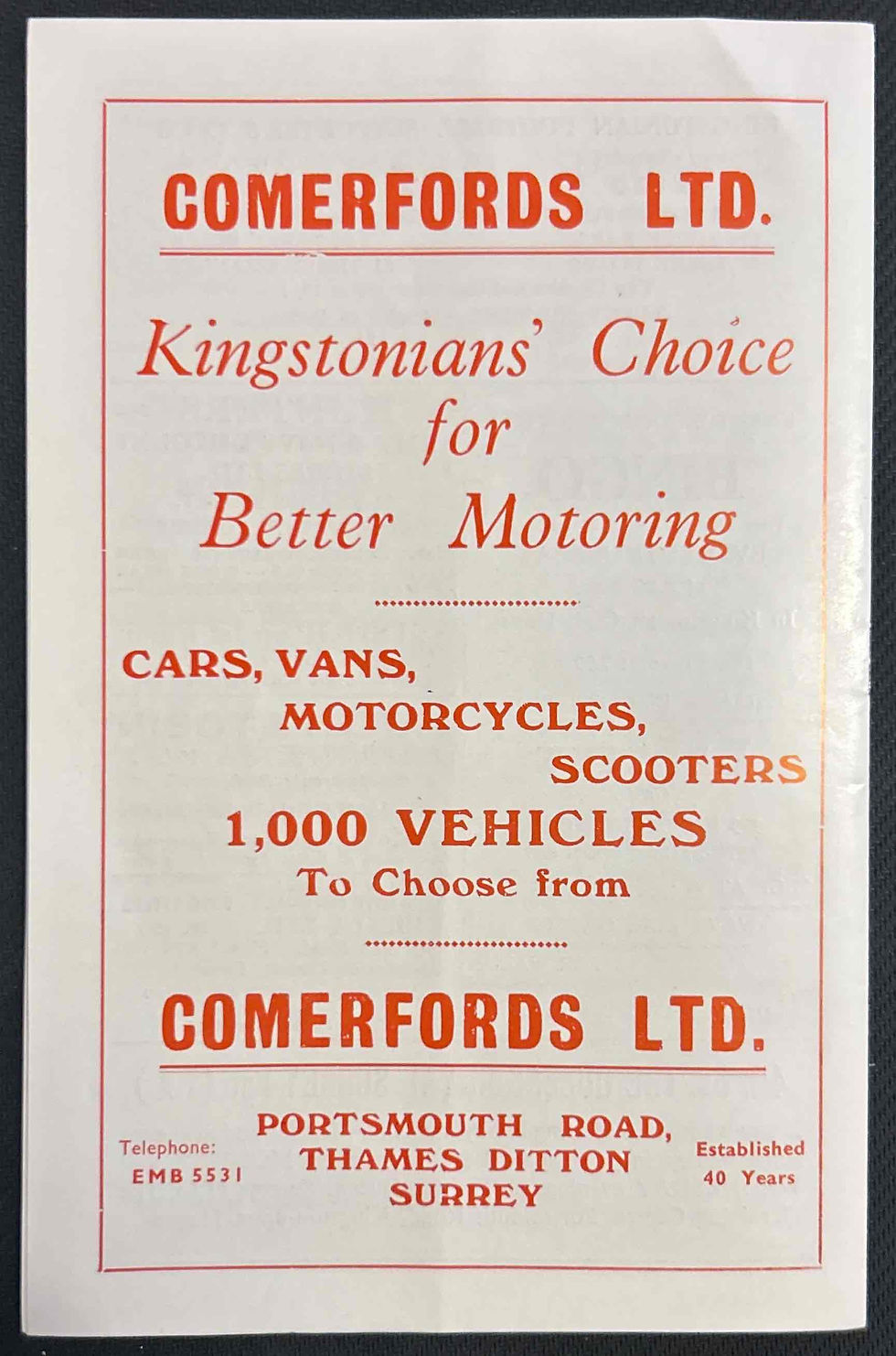 Thumbnail: Kingstonian Football Programme