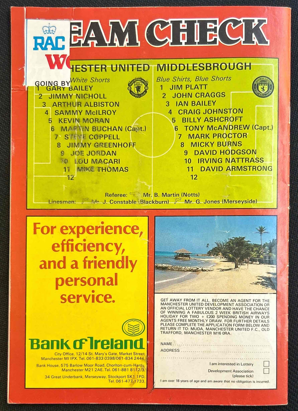 Thumbnail: 1980 Aug 16 Man United V Middlesbrough