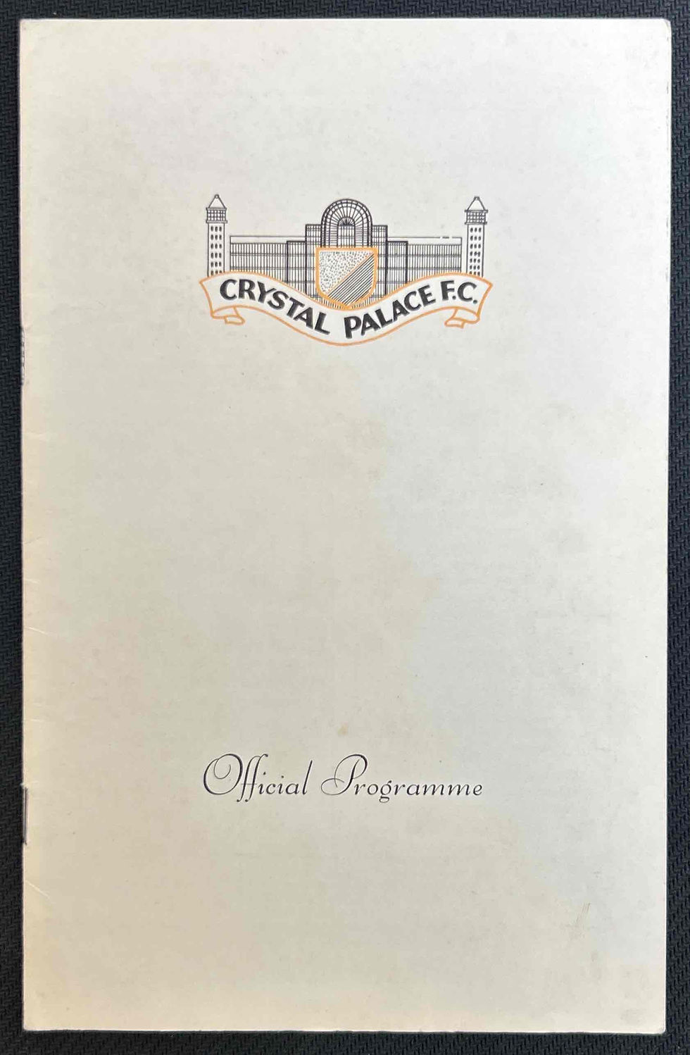 Crystal Palace V Blackburn Football Programme