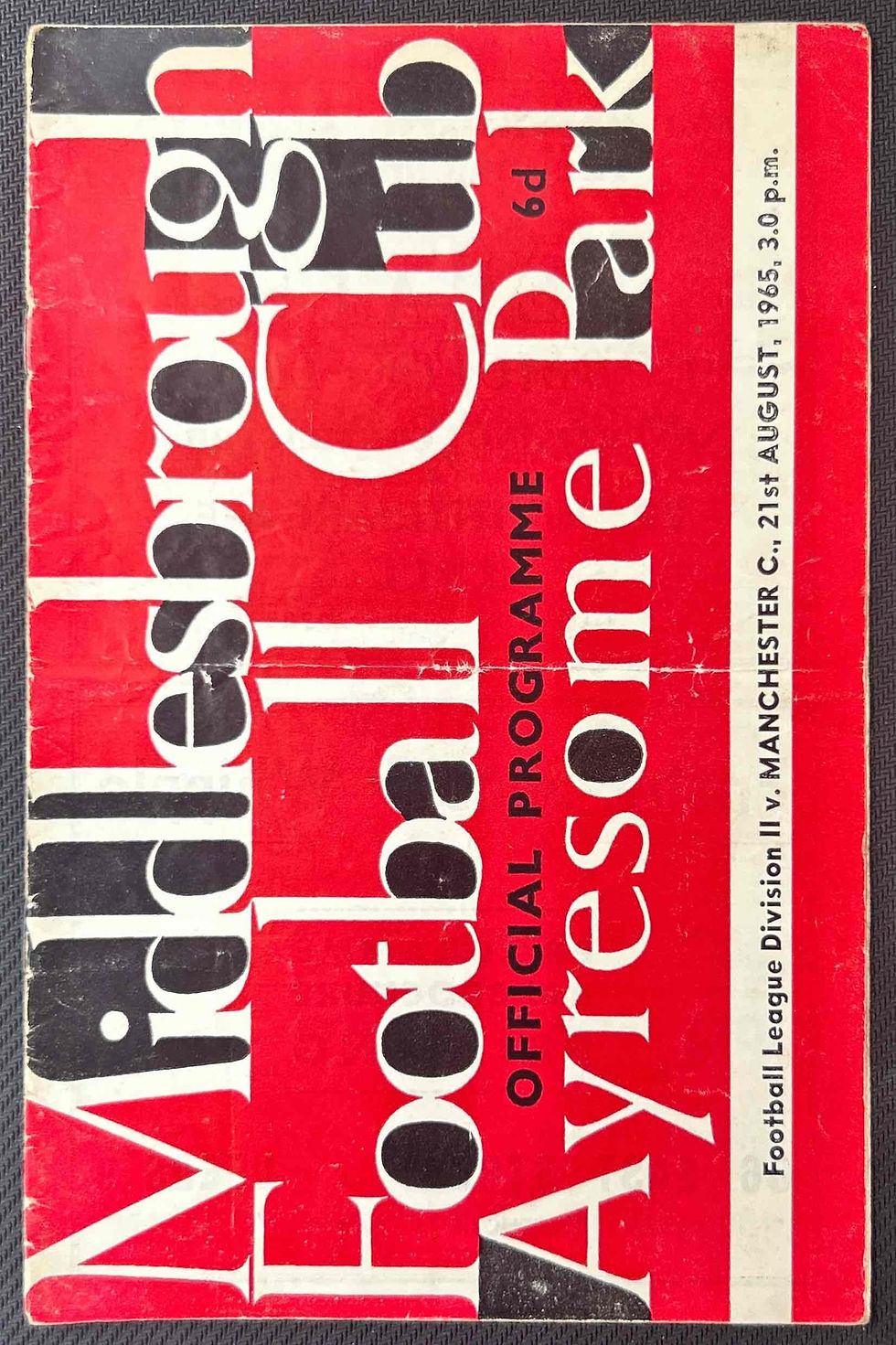 Middlesbrough Football Programme