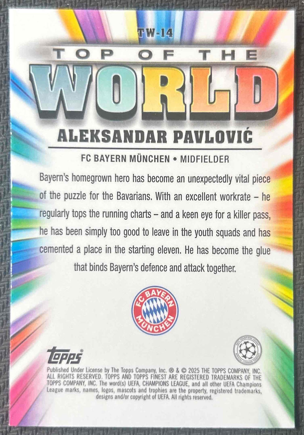 Pavlovic, Aleksandar - Bayern Munich