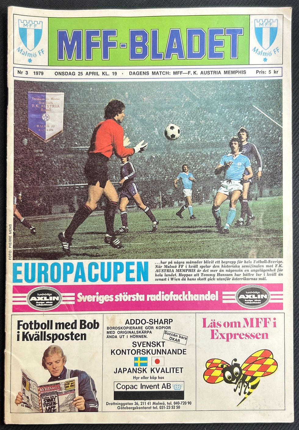 1979 Apr 25 Malmo V Austria Memphis