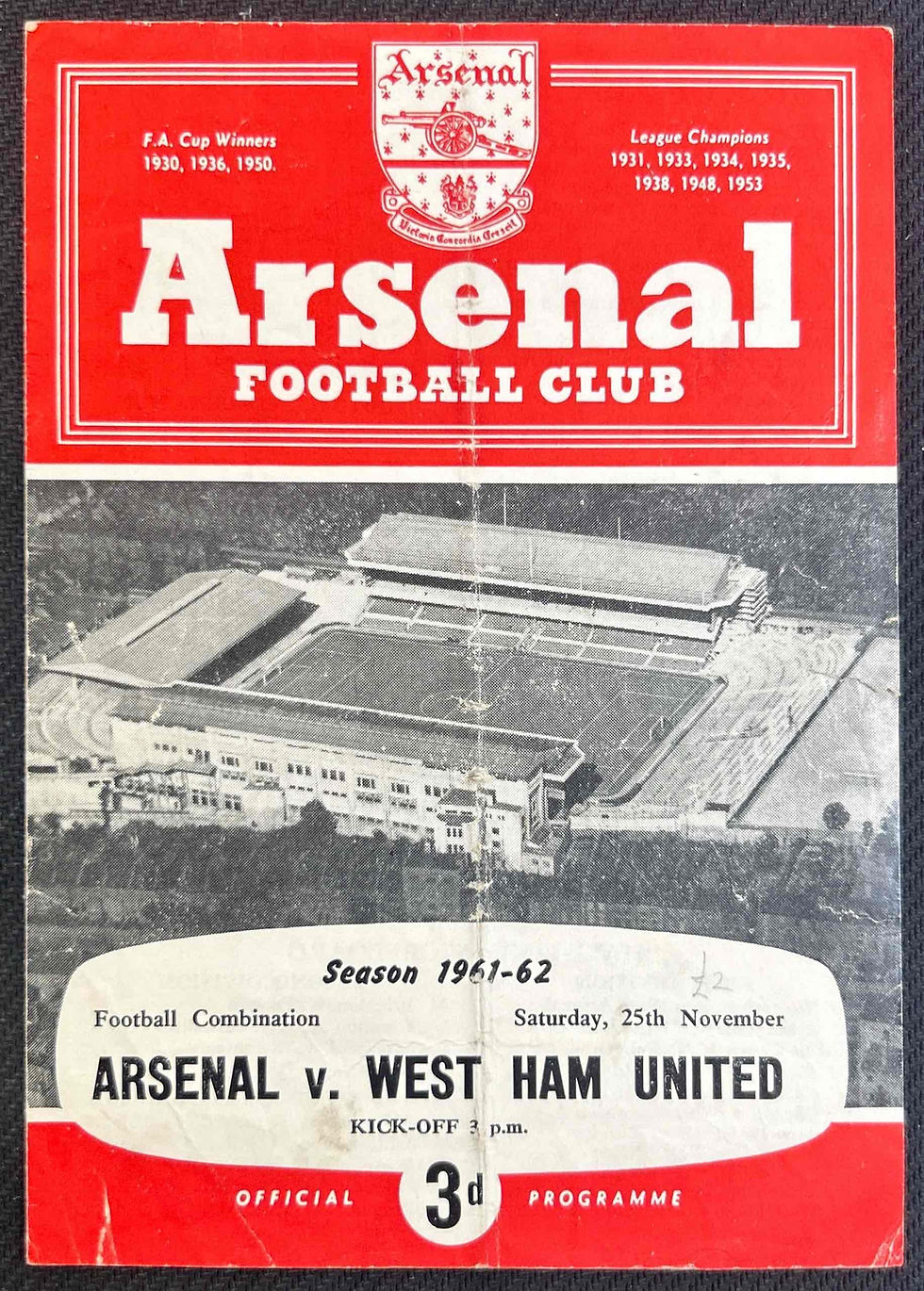 1961 Nov 25 Arsenal V West Ham