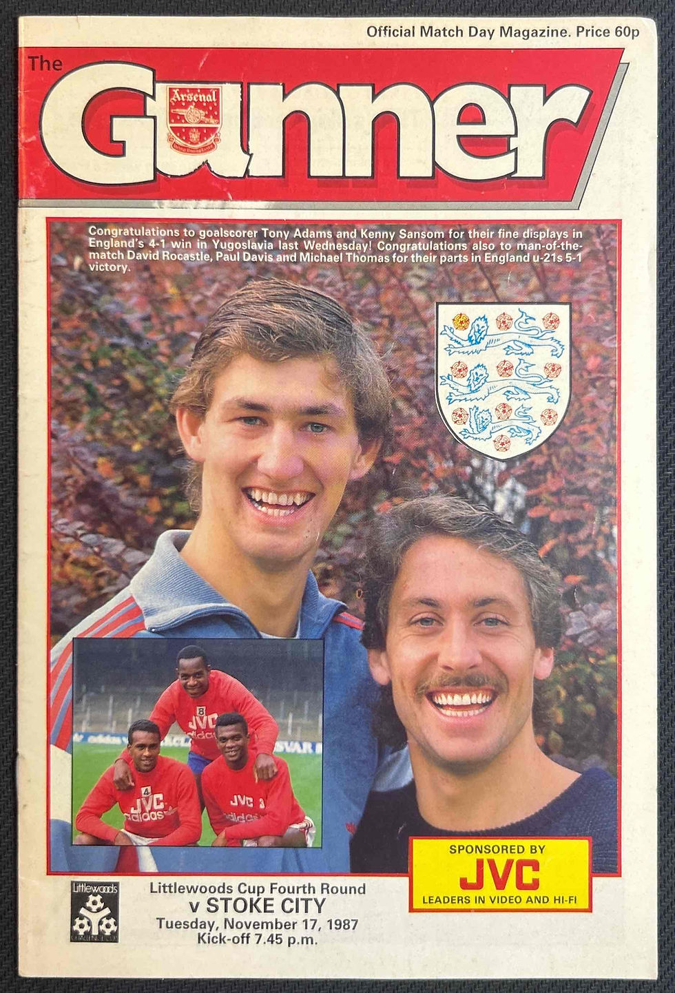 1987 Nov 17 Arsenal V Stoke