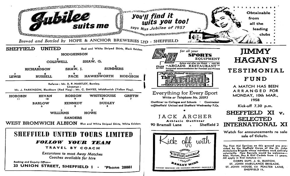 Thumbnail: 1958 Feb 15 Sheffield United V West Brom
