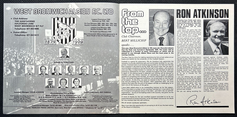 1979 Feb 10 West Brom V Chelsea