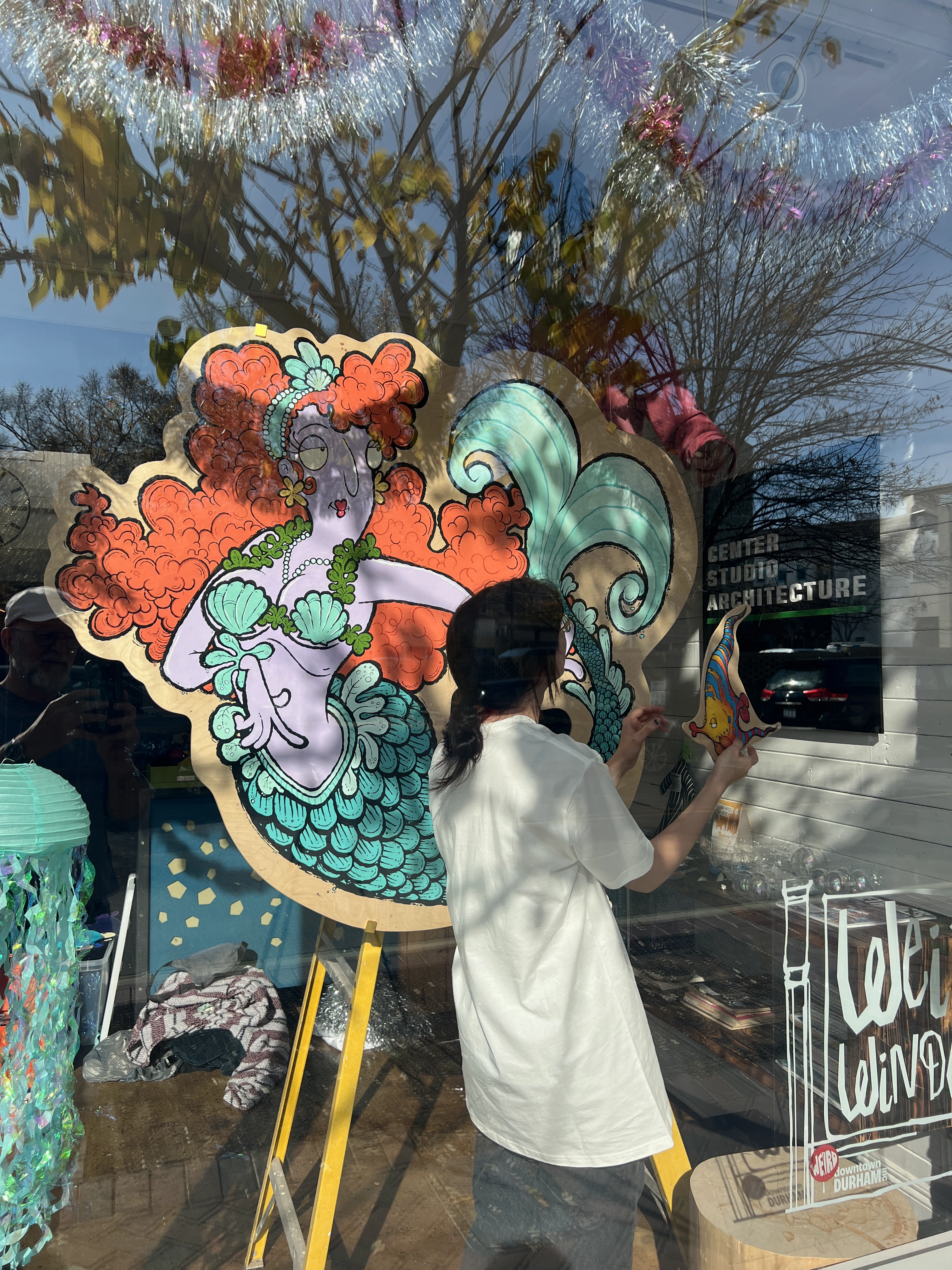 installing mermaid art for weird windows display