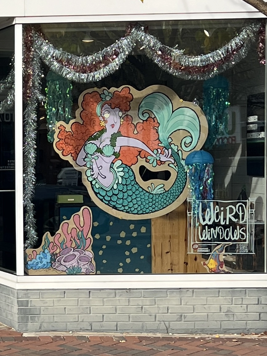 Holiday Under the Sea window display complete