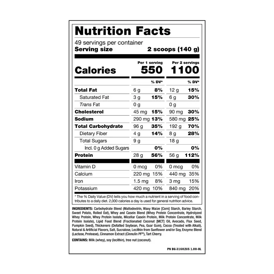 Ganador de Masa Muscular MUTANT MASS 15 Libras