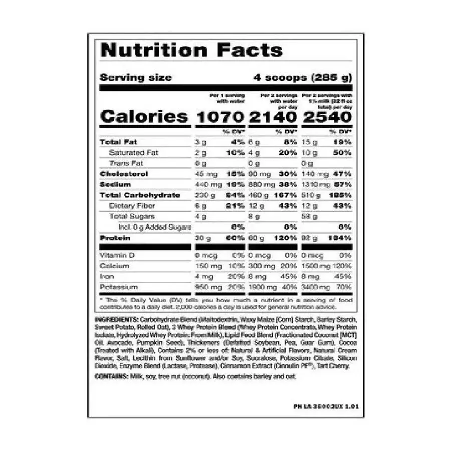 Ganador Mass Gainer Mutant Mass XXXtreme 2500 6 Lbs