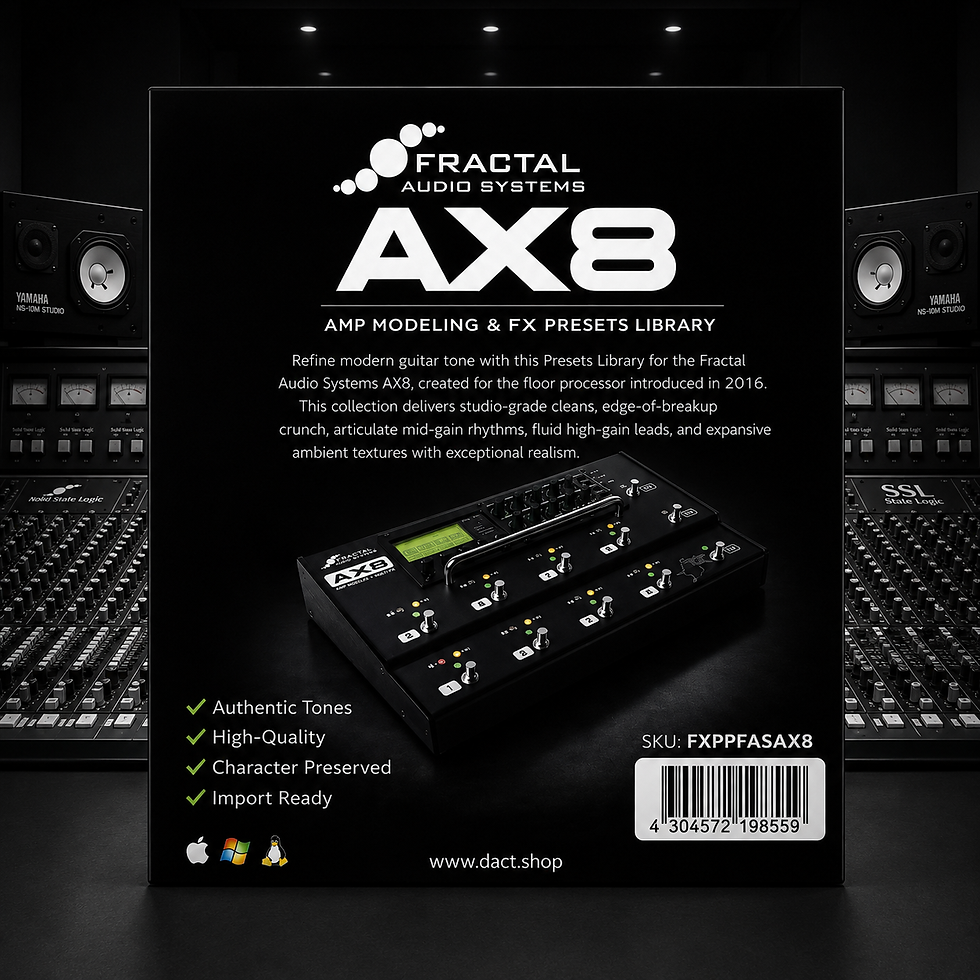 Miniatura: Fractal Audio Systems AX8 Amplifier Modeling & FX Presets Library