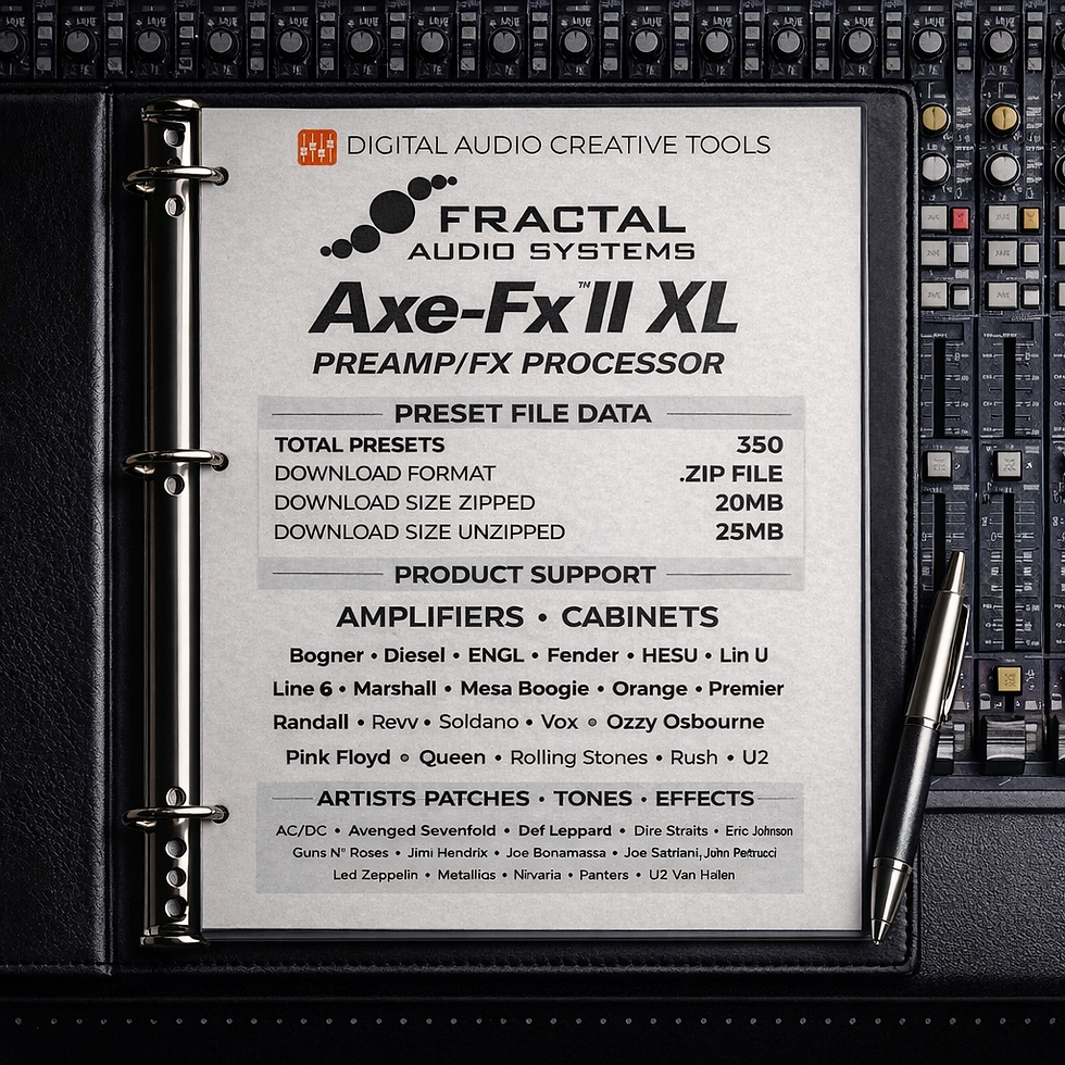 Miniatura: Fractal Audio Systems Axe-Fx II XL Amplifier Modeling & FX Presets Library