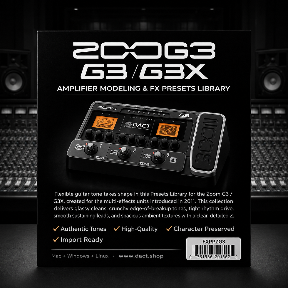 Miniatura: Zoom G3 / G3X Amplifier Modeling & FX Presets Library