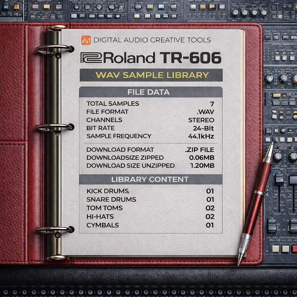 Thumbnail: Roland TR-606 Drum Machine Sample Library