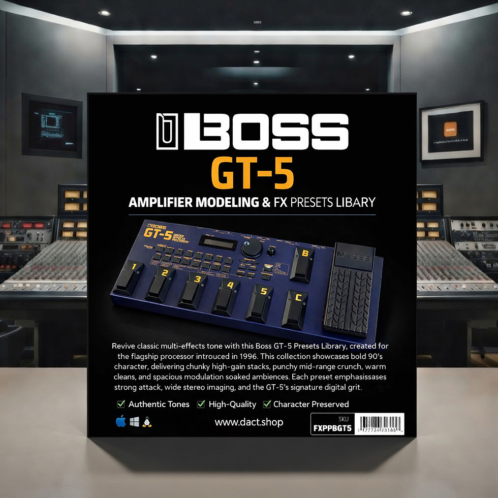 Miniatura: Boss GT-5 Amplifier Modeling & FX Presets Library