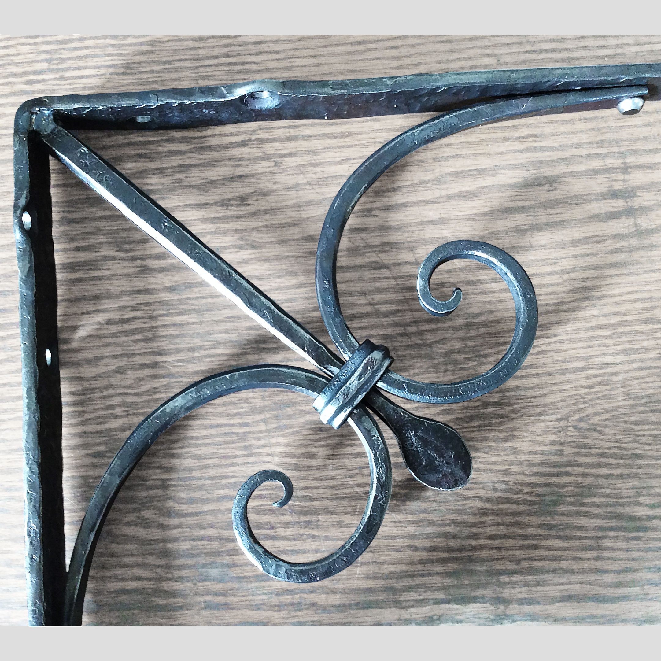 Support d'étagère en fer forgé CL-FL-1