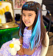 Rainbow Hair - GlitterHair Bar & Balloon Twisting