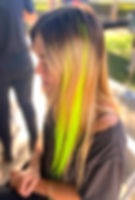 Unicorn hair color streak