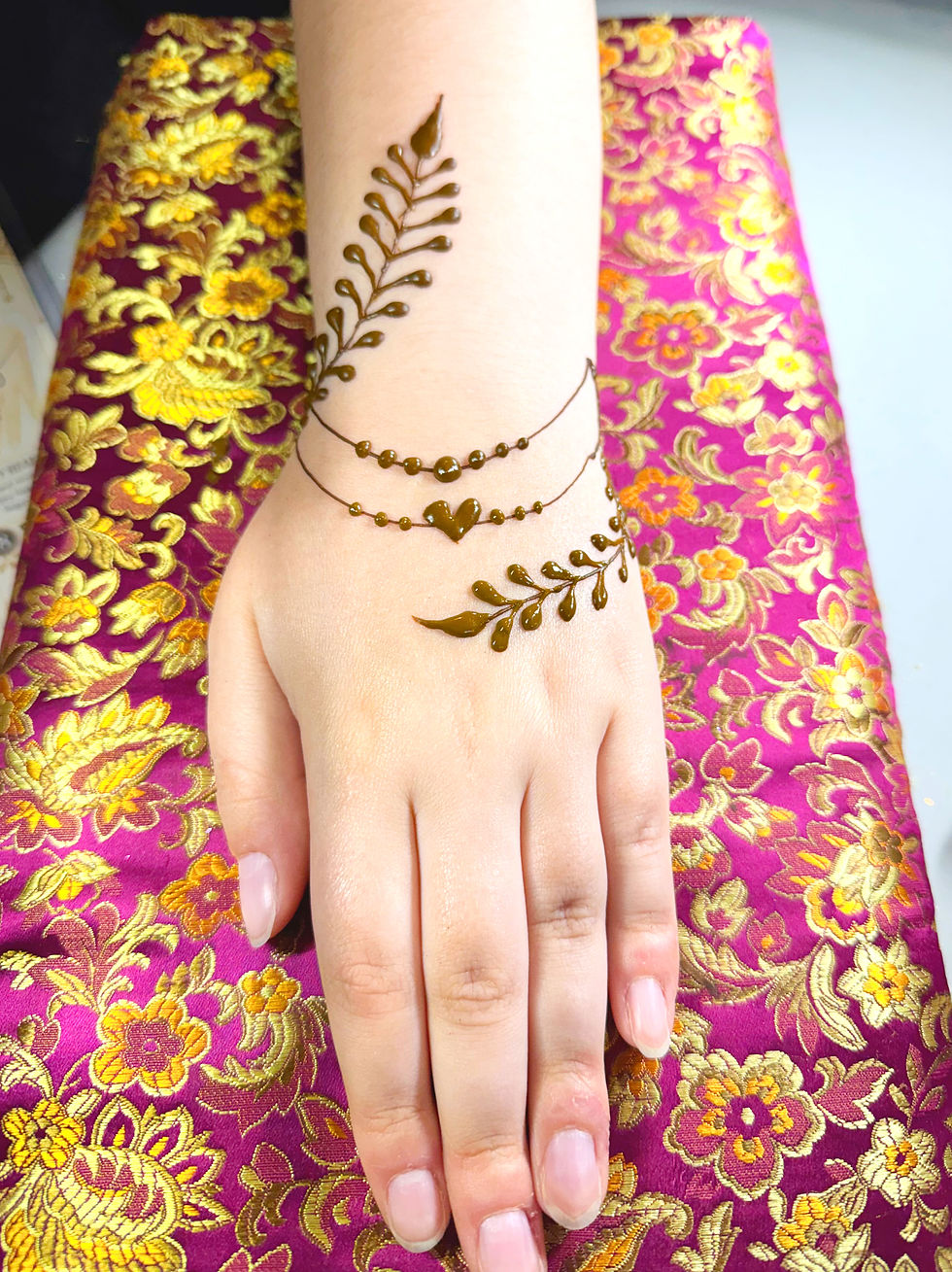 Dainty Henna Design with Heart