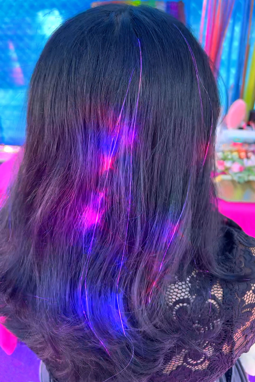 Hair Tinsel at Pop-Up Event