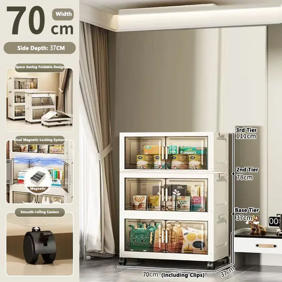 Thumbnail: Storage Cabinet Folding Storage Box Home Living Room Toy Cabinet Storage Rack