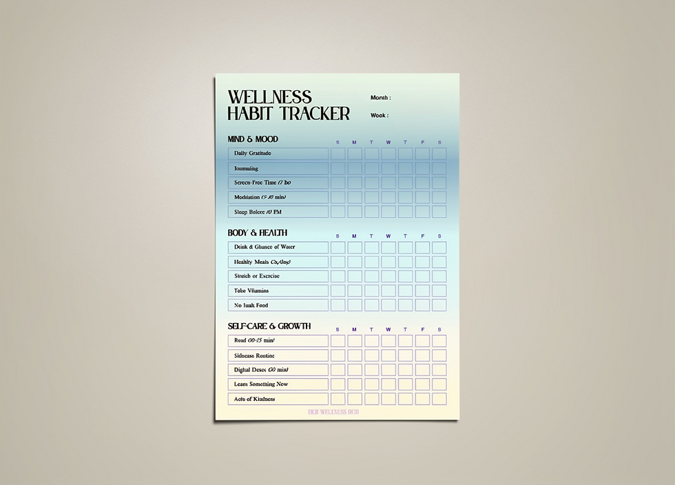 Thumbnail: Wellness Self-care Planner - Digital Product Dark Blue