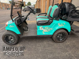 Custom Golf Cart Wrap | Underwater Turtle Graphics in McHenry County