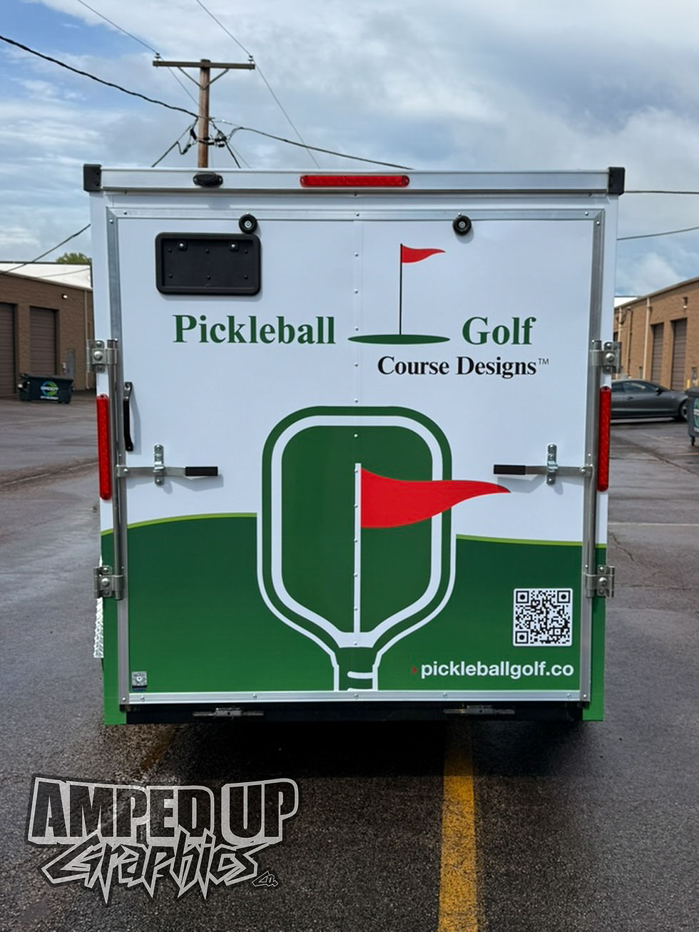 Custom Trailer Wrap for a Pickleball Golf Trailer | Trailer Graphics in McHenry County