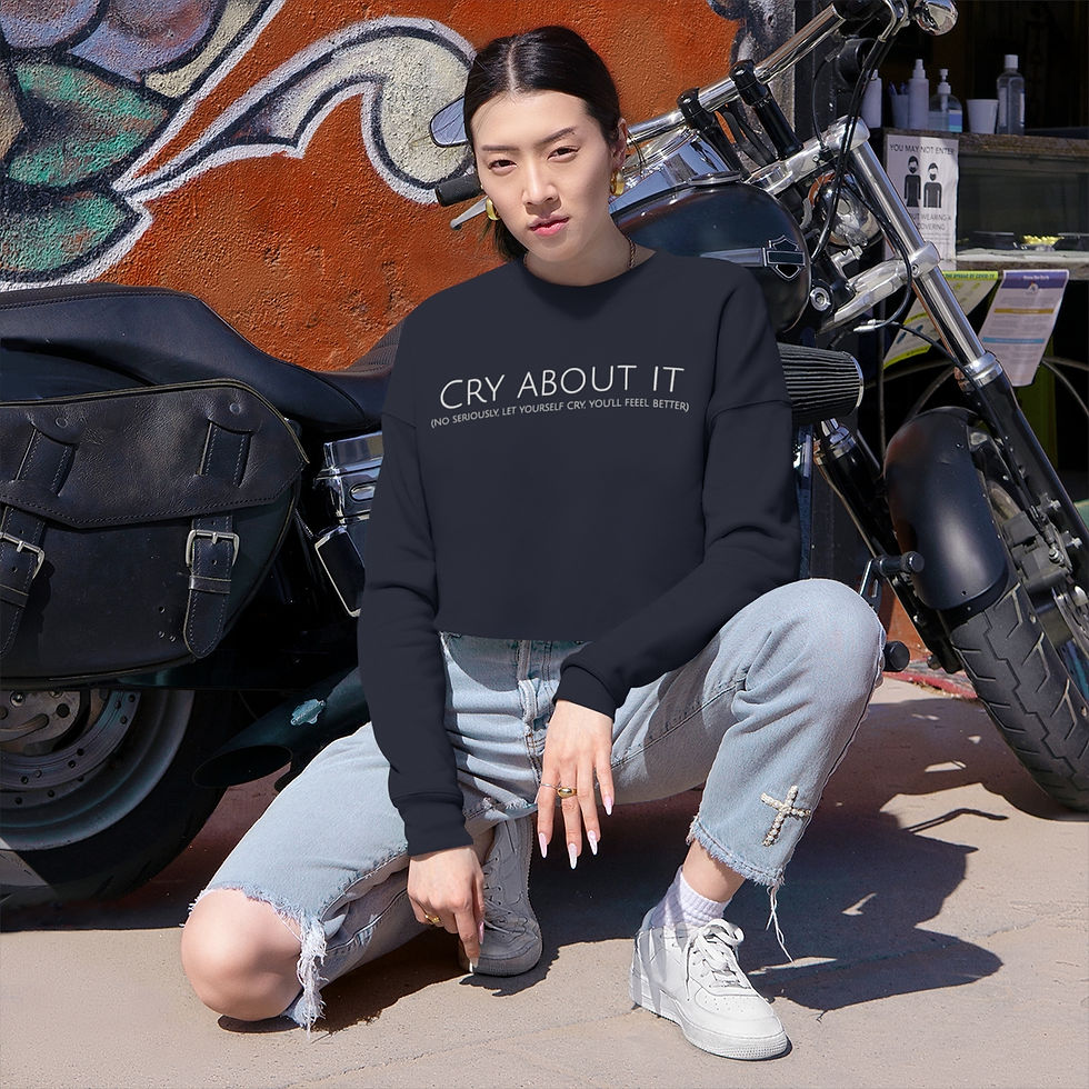 Thumbnail: Cry About It Women's Cropped Sweatshirt