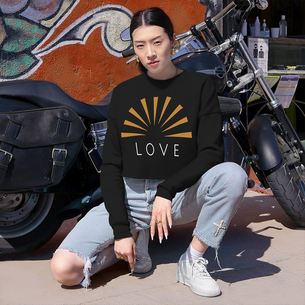Thumbnail: LOVE Women's Cropped Sweatshirt