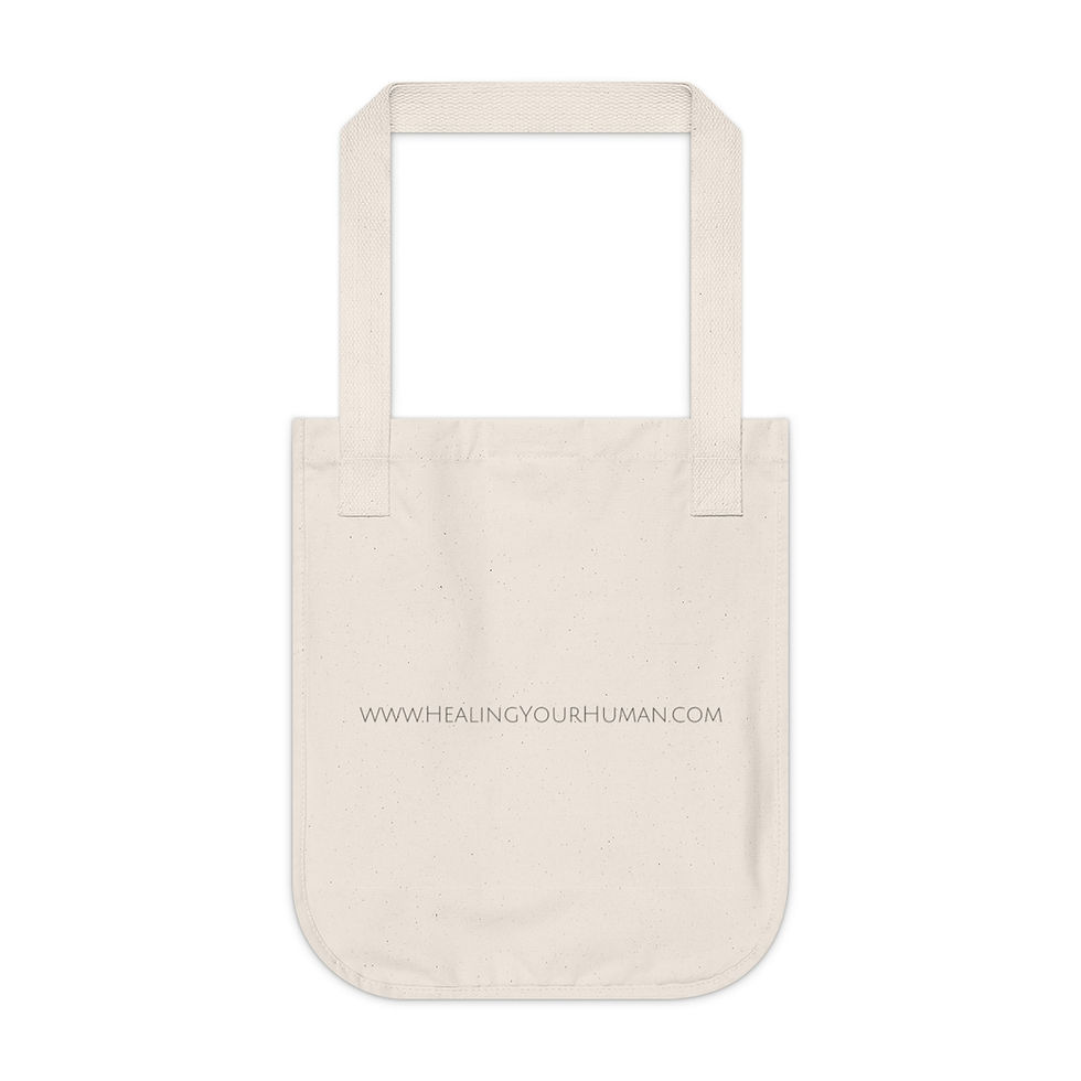 Thumbnail: Love is an inside job Organic Canvas Tote Bag