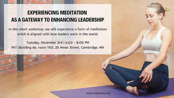 Experiencing Meditation as a Gateway to Enhancing Leadership